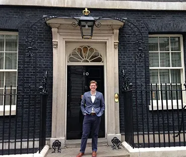 James Holt outside 10 Downing Street